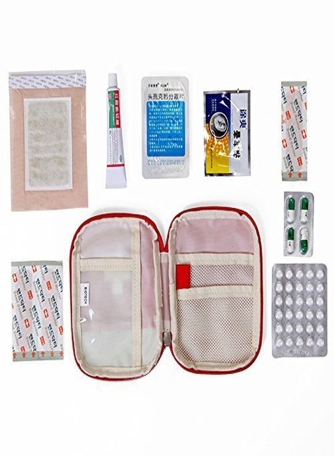 WOLTAX Mini First aid kit Travel Pouch Medicine Storage Bag Emergency Box Organizer with Medicine-Pocket Empty for Travelling car Home Office - Image 5